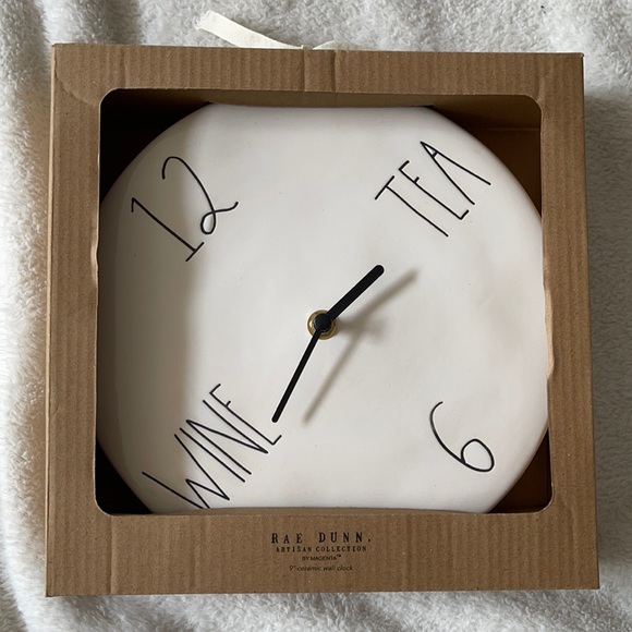 Rae Dunn Wine/Tea Wall Clock β οΈ FIRM